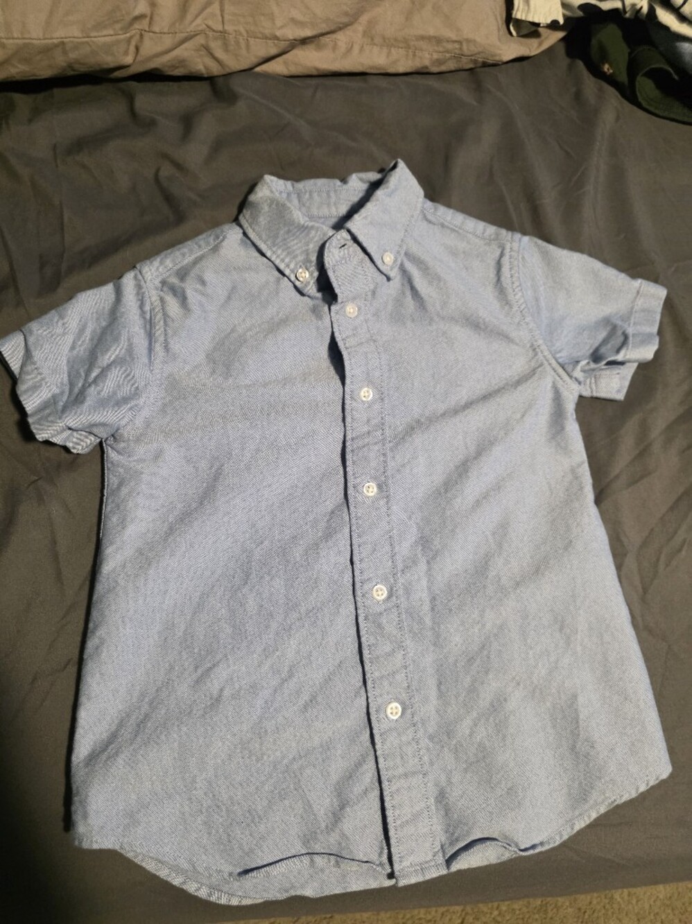 JCrew Crewcuts Light Blue Button-Down Short Sleeve Shirt